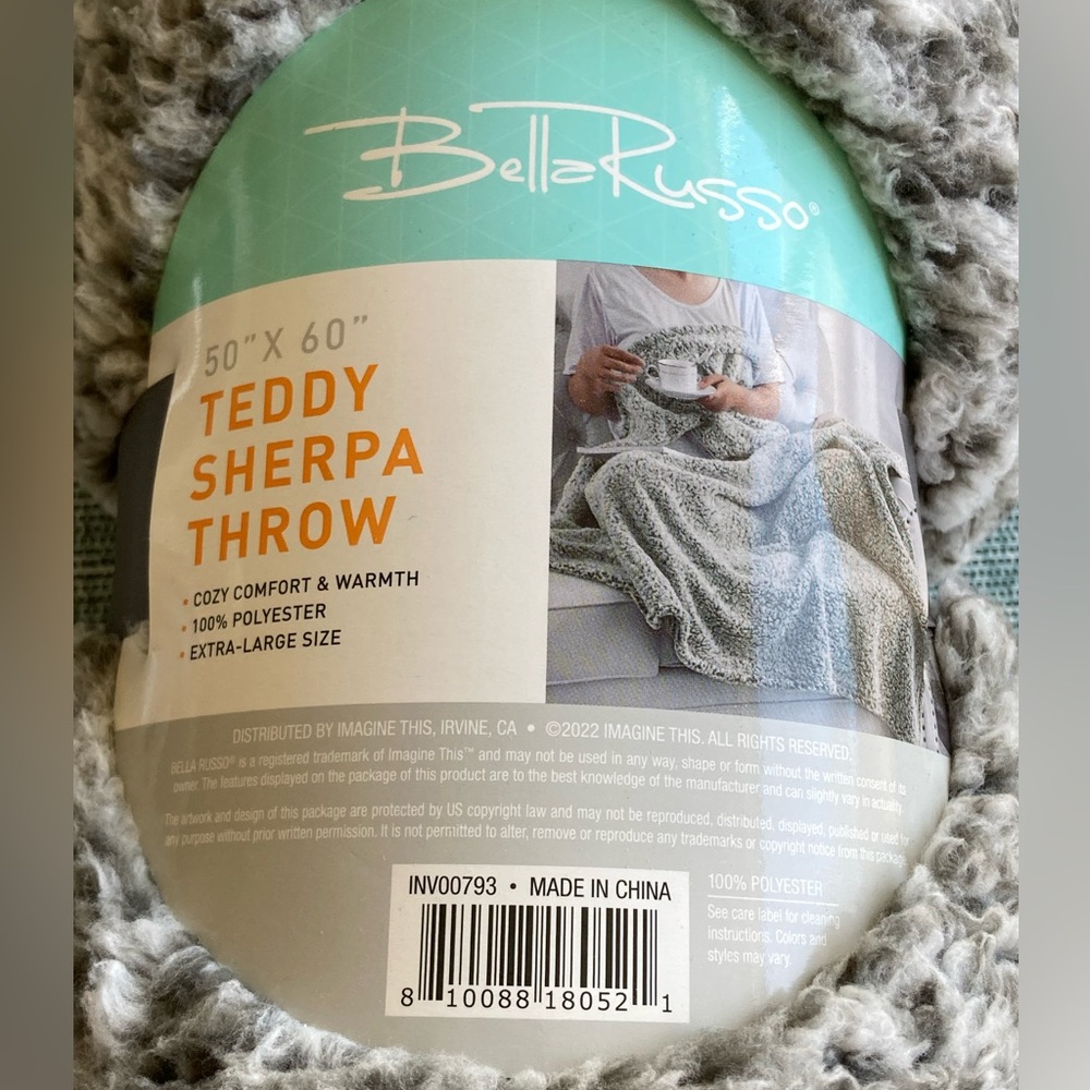 Bella Russo Teddy Sherpa Throw